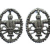 Pair of Cheshire Constabulary Collar Badges