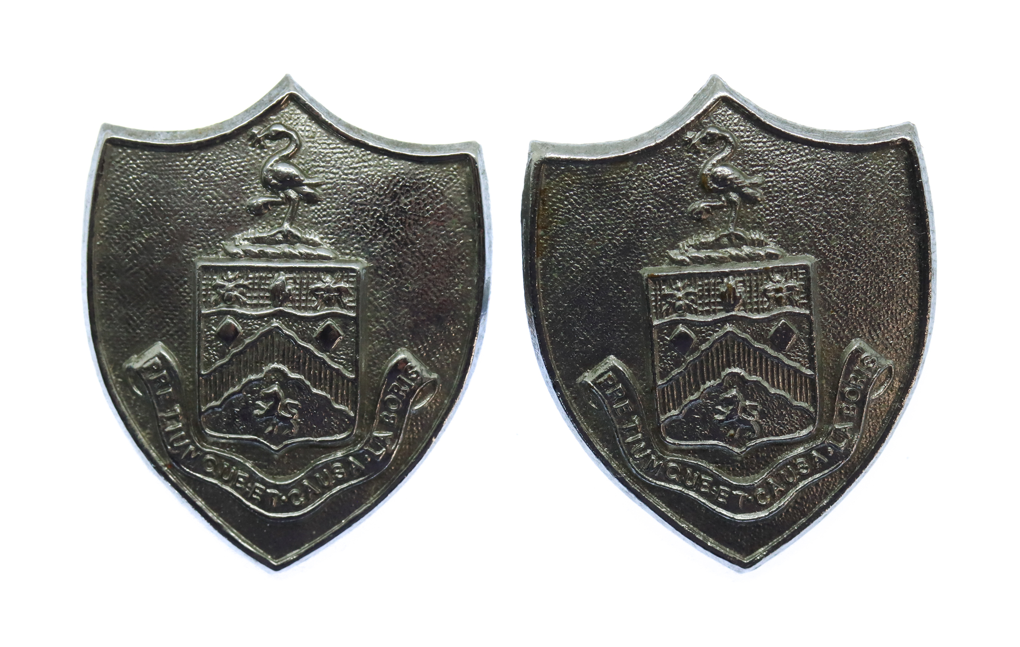 Pair of Burnley Borough Police Chrome Collar Badges