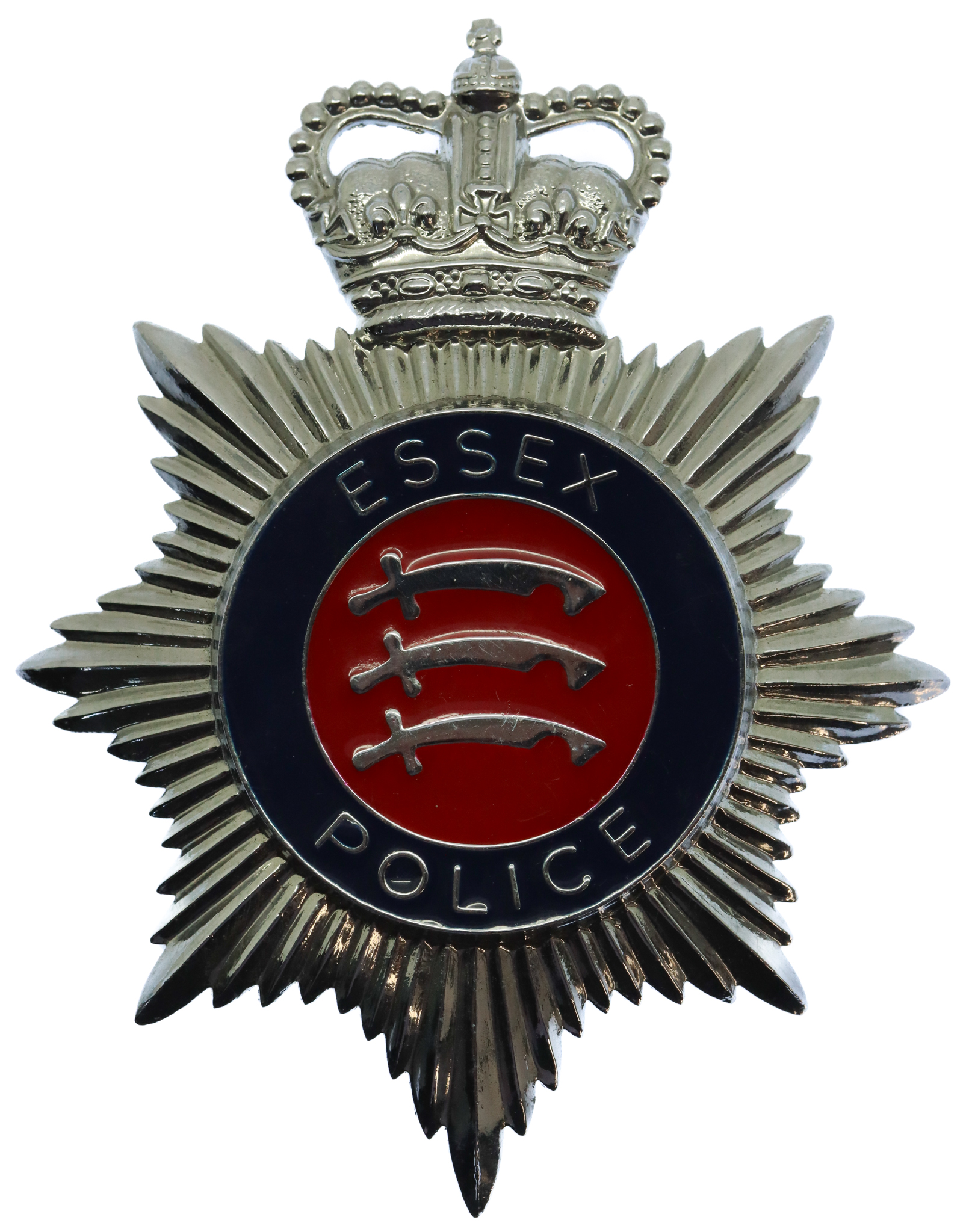 Essex Police Enamelled Helmet Plate - Queen's Crown
