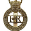 H.M. Prison Service Anodised (Staybrite) Cap Badge - Queen's Crown