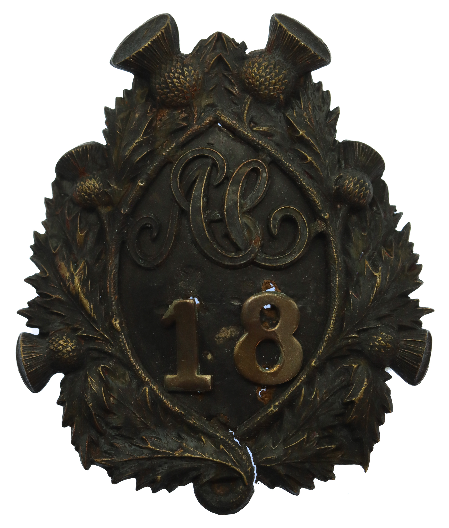 Victorian Ayrshire Constabulary Helmet Plate