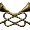 British Army Cavalry Trumpeter's Anodised (Staybrite) Arm Badge