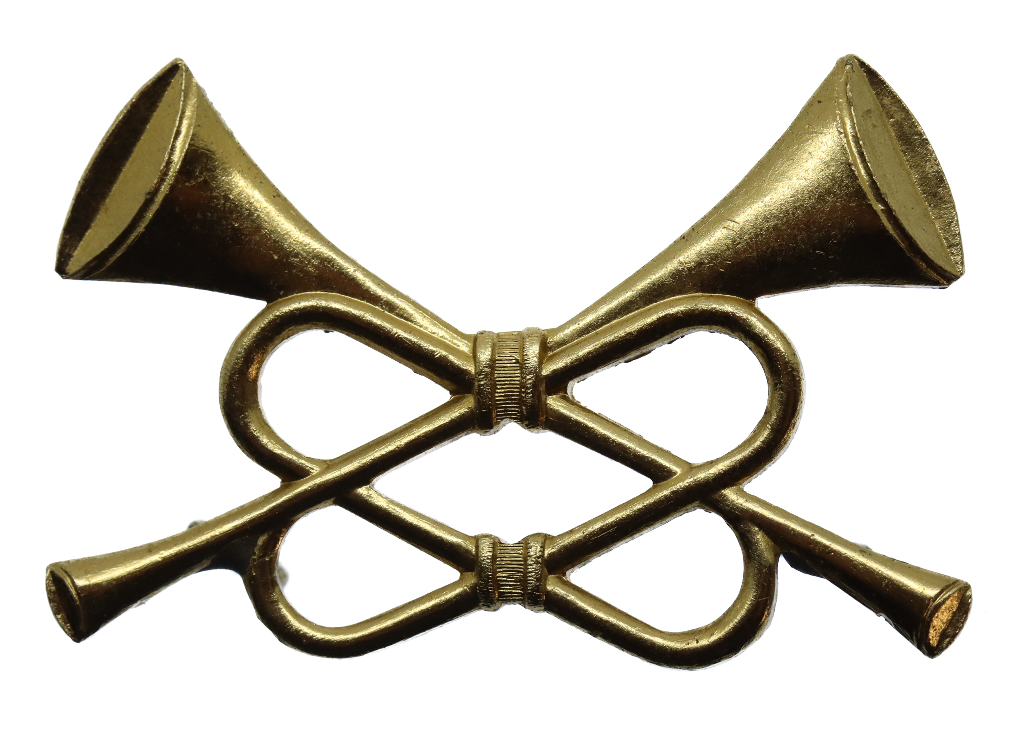 British Army Cavalry Trumpeter's Anodised (Staybrite) Arm Badge
