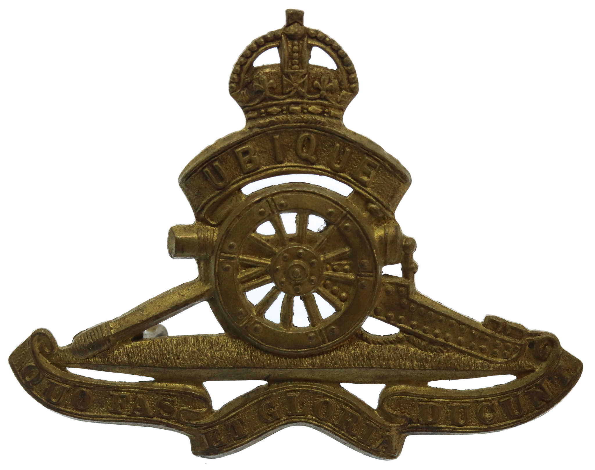 Canadian Field Artillery Cap Badge - King's Crown