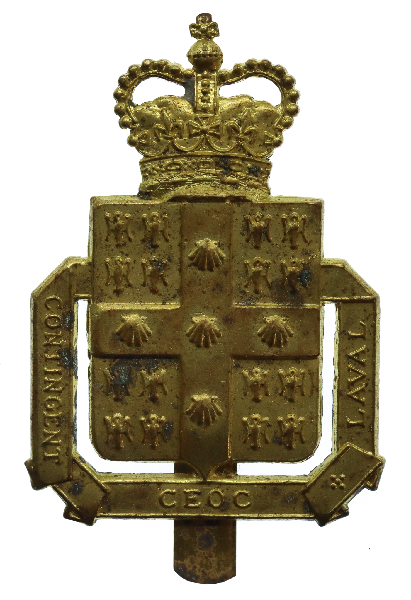 Laval University Contingent C.O.T.C. Cap Badge - Queen's Crown
