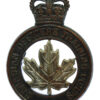 Canadian Officer's Training Corps C.O.T.C. Cap Badge - Queen's Crown