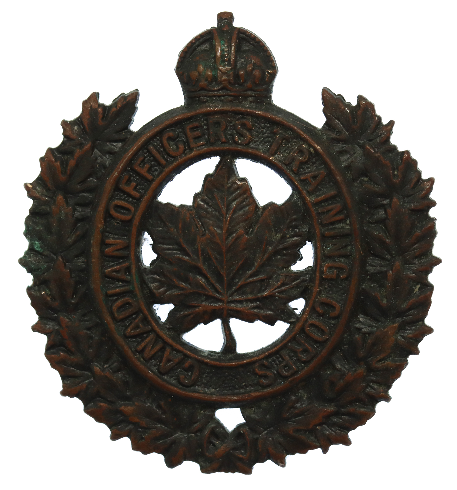 Canadian Officer's Training Corps C.O.T.C. Cap Badge - King's Crown
