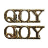 Pair of Queen's Own Yeomanry (Q.O.Y.) Anodised (Staybrite) Shoulder Titles