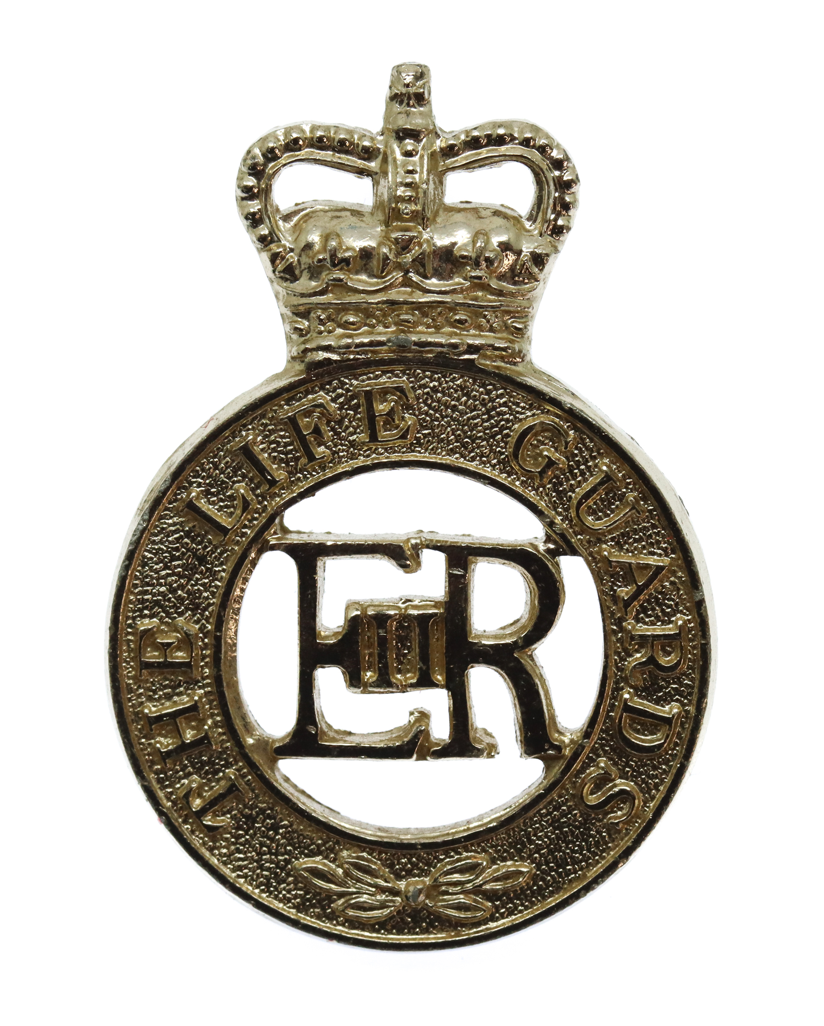 EIIR The Life Guards Anodised (Staybrite) Cap Badge