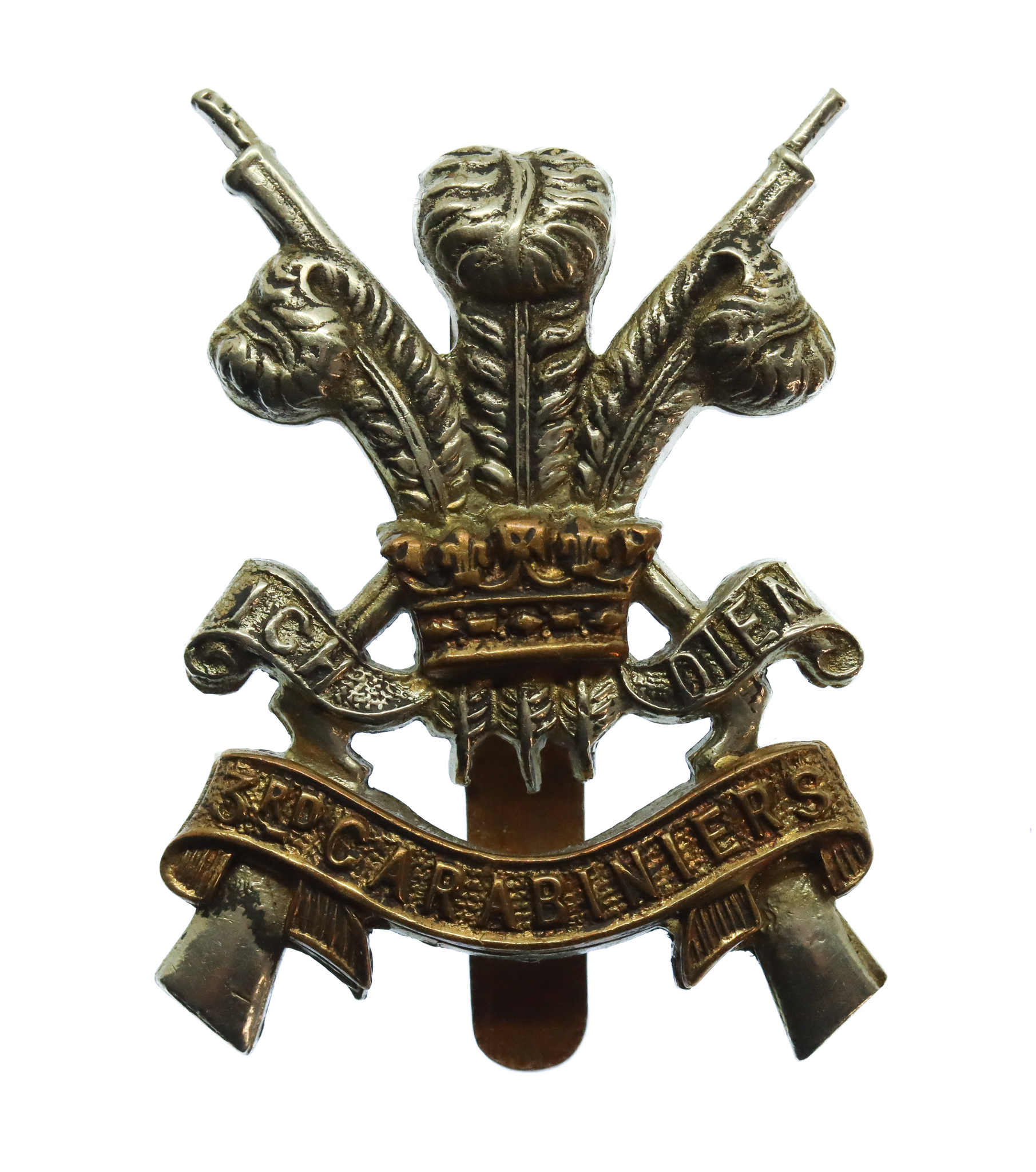 3rd Carabiniers (Prince of Wales's Dragoon Guards) Bi-metal Cap Badge