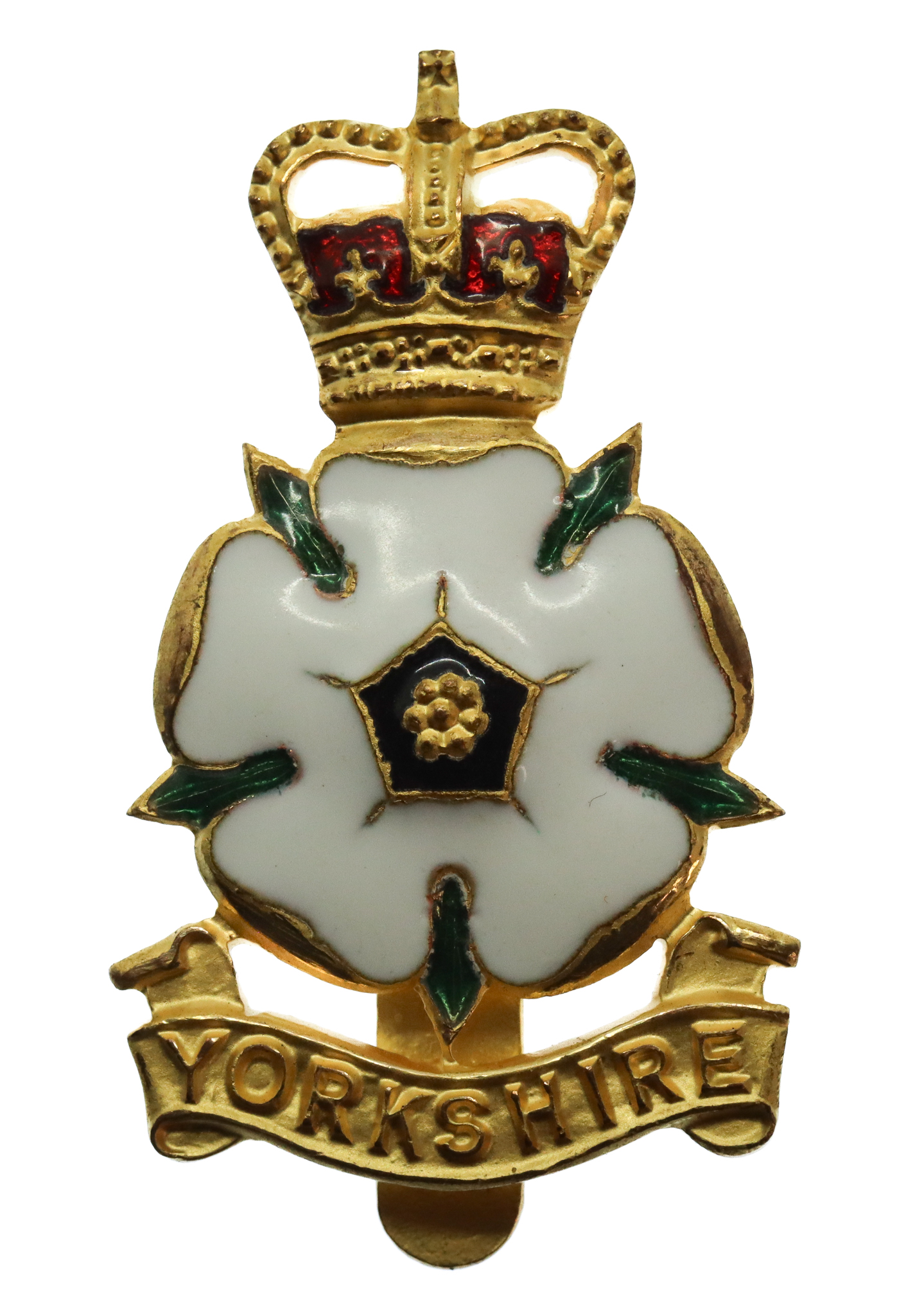 Yorkshire Volunteers/Brigade Officer's Enamelled Cap Badge