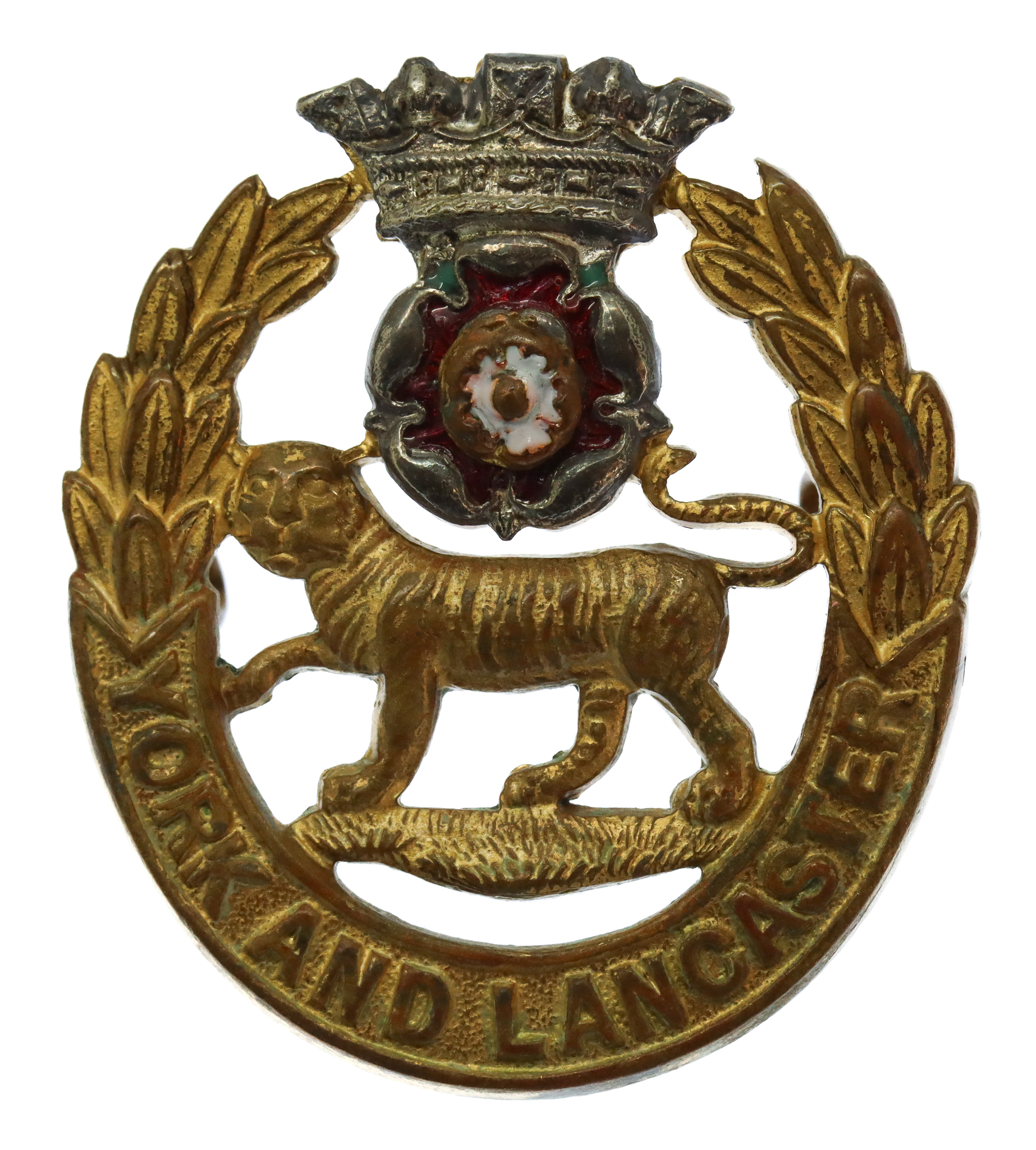 York & Lancaster Regiment Officer's Cap Badge