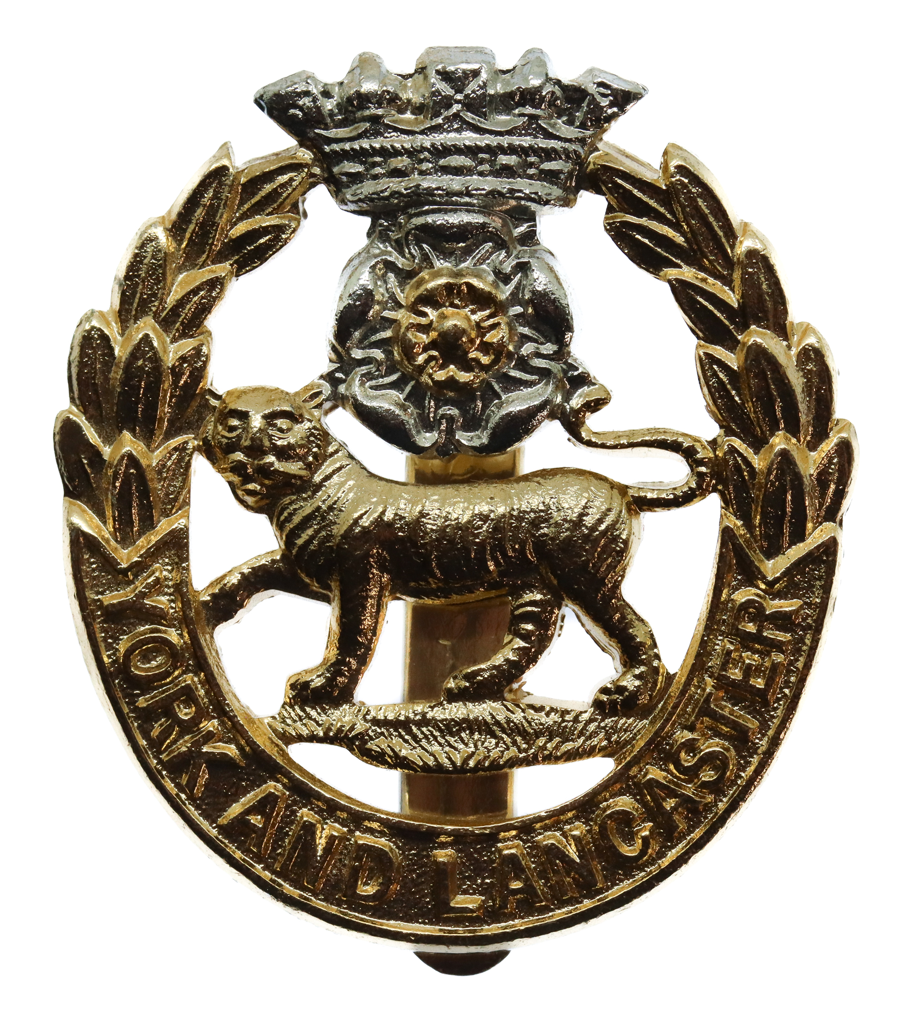 York & Lancaster Regiment Anodised (Staybrite) Cap Badge