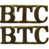Pair of Bank Top Cadets (B.T.C.) Shoulder Titles