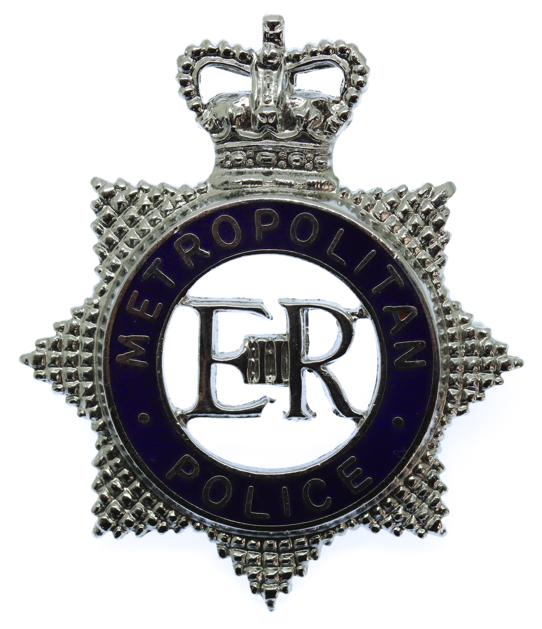 Metropolitan Police Senior Officer's Enamelled Cap Badge - Queen's Crown