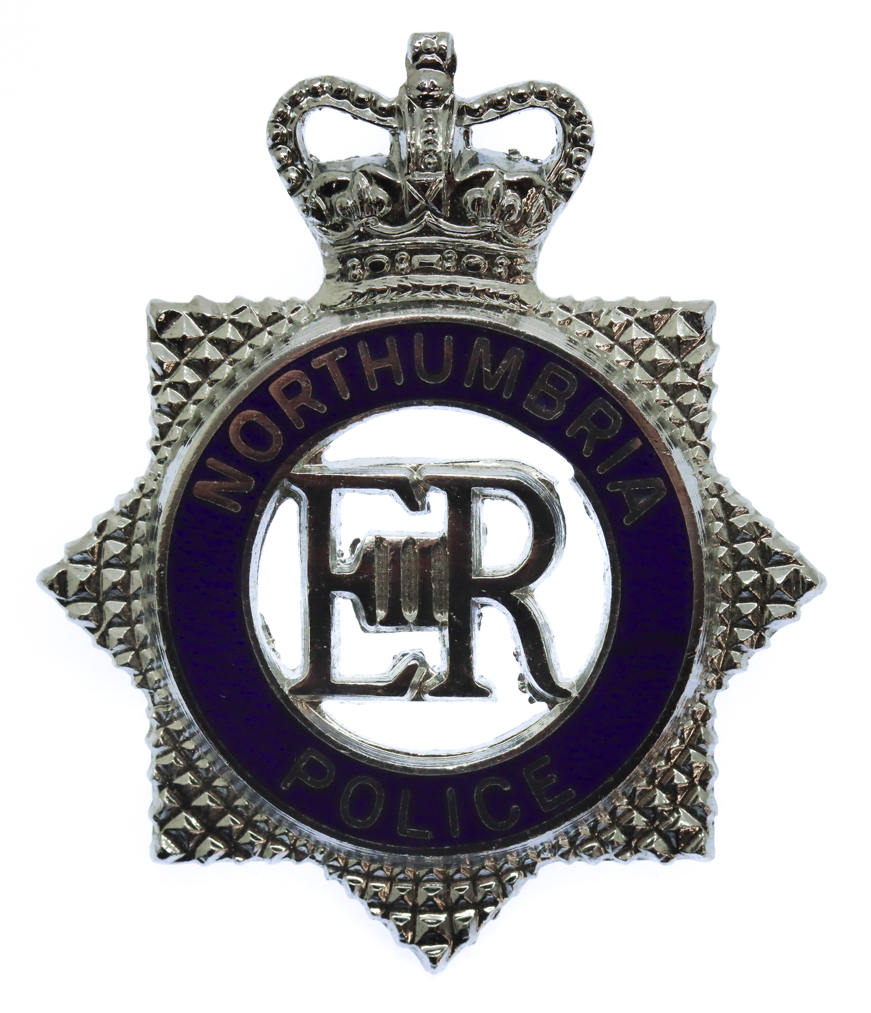 Northumbria Police Senior Officer's Enamelled Cap Badge - Queen's Crown