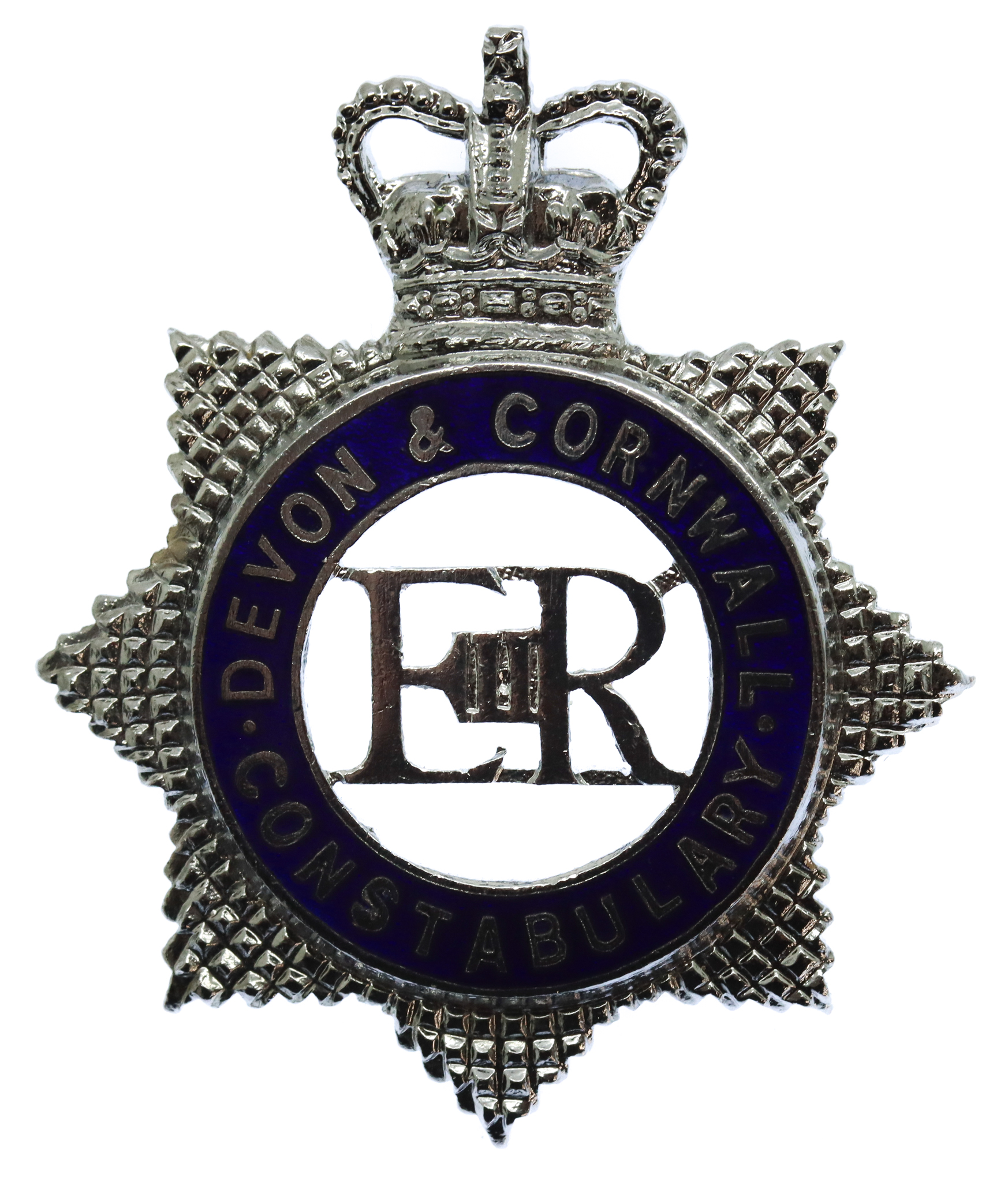 Devon & Cornwall Constabulary Senior Officer's Enamelled Cap Badge - Queen's Crown