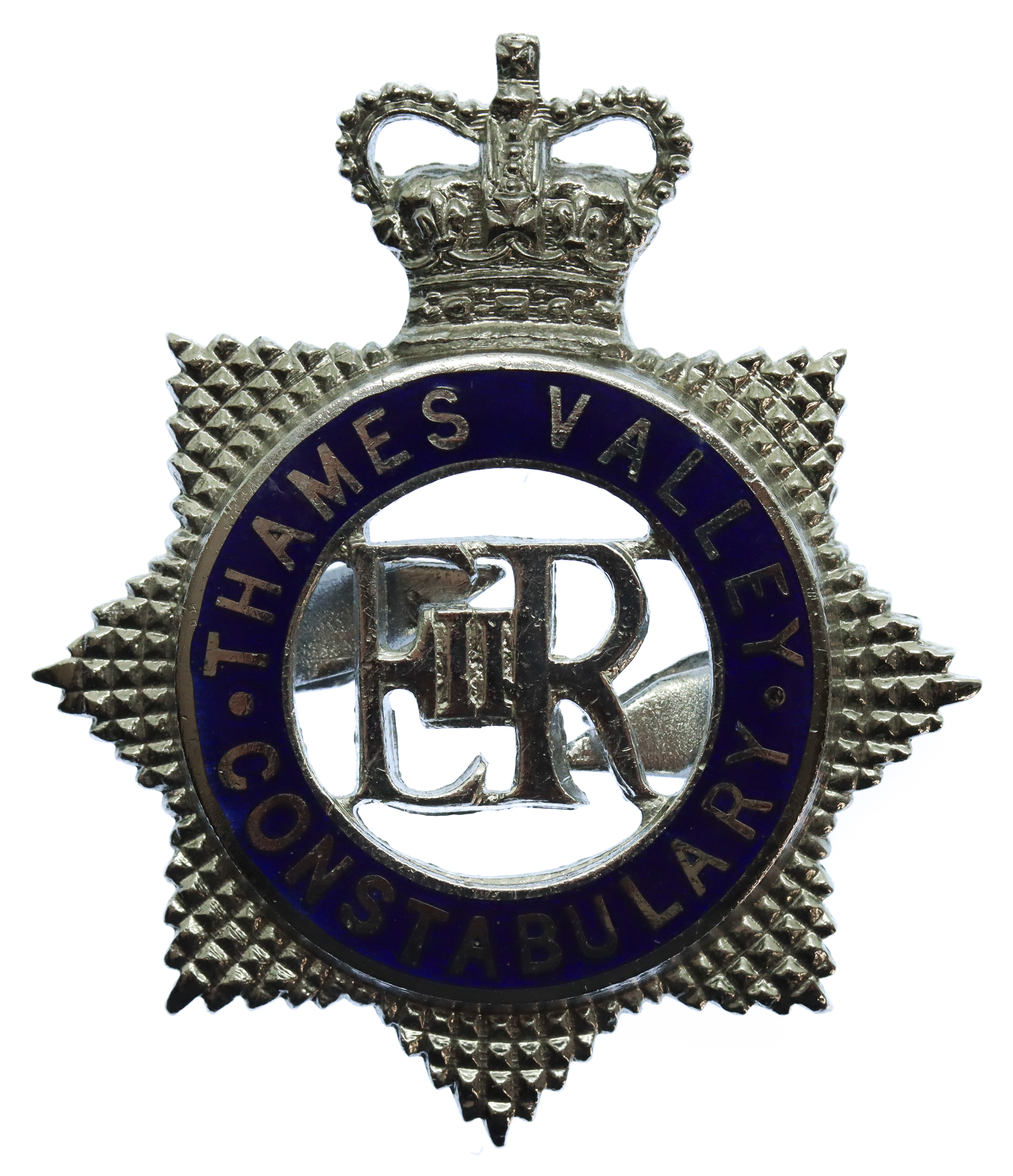 Thames Valley Constabulary Senior Officer's Enamelled Cap Badge - Queen's Crown