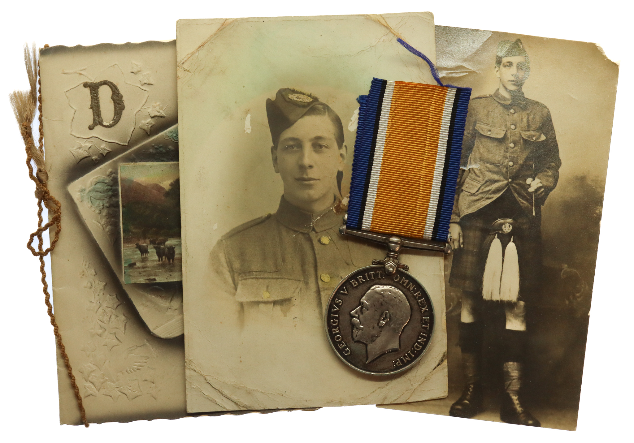 WW1 British War Medal - Pte. S.M. Downs, 7th Bn. Cameron Highlanders - K.I.A. 27/3/18