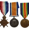 WW1 Attack on Hanna Casualty 1914-15 Star Medal Trio - Pte. H. Worthington, 2nd Bn. Black Watch (Royal Highlanders) - K.I.A. 21/1/16