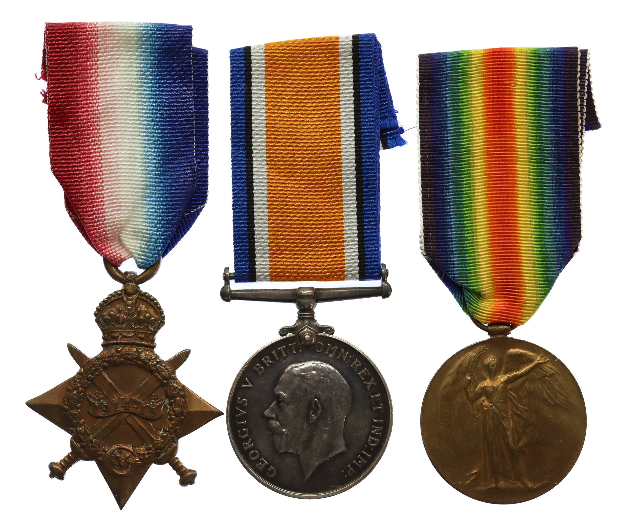 WW1 Attack on Hanna Casualty 1914-15 Star Medal Trio - Pte. H. Worthington, 2nd Bn. Black Watch (Royal Highlanders) - K.I.A. 21/1/16