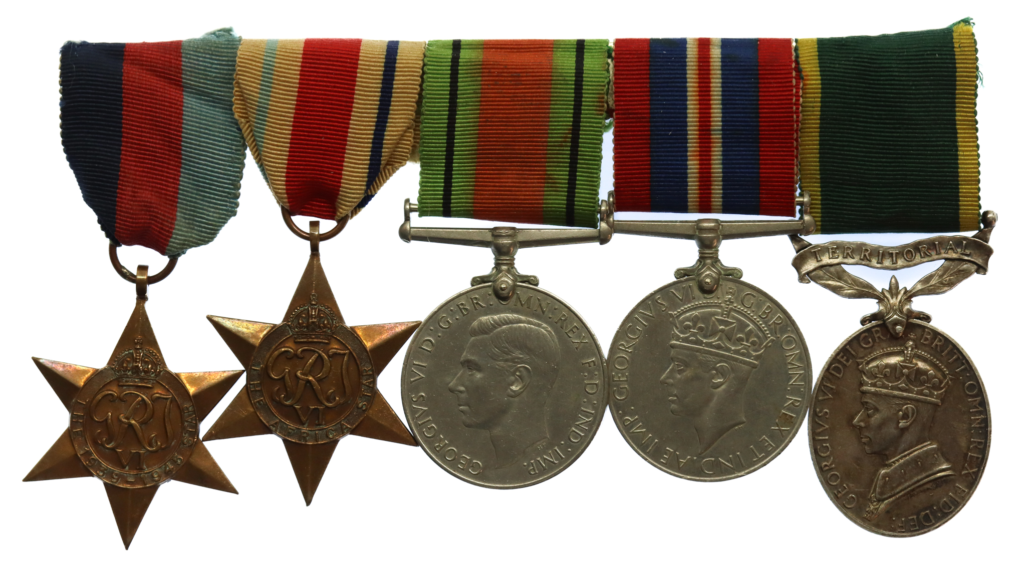 WW2 and Territorial Efficiency Medal Group of Five - Pte. W. Williams, South Lancashire Regiment