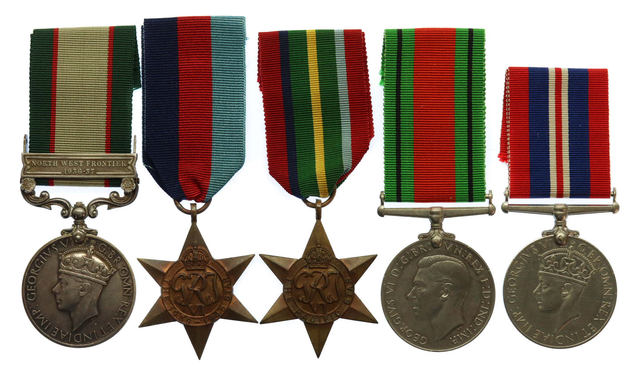 WW2 Malaya Casualty Medal Group of Five - L.Cpl. D. Campbell, 2nd Bn. Argyll & Sutherland Highlanders - K.I.A. 13/1/42