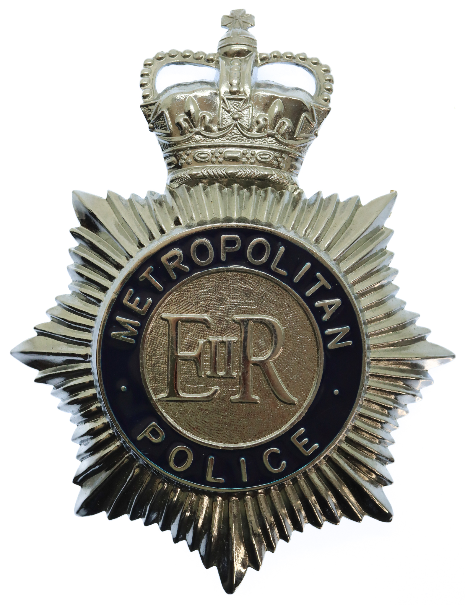 Metropolitan Police Enamelled Helmet Plate - Queen's Crown
