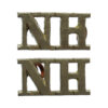 Pair of Northumberland Hussars (N.H.) Shoulder Titles