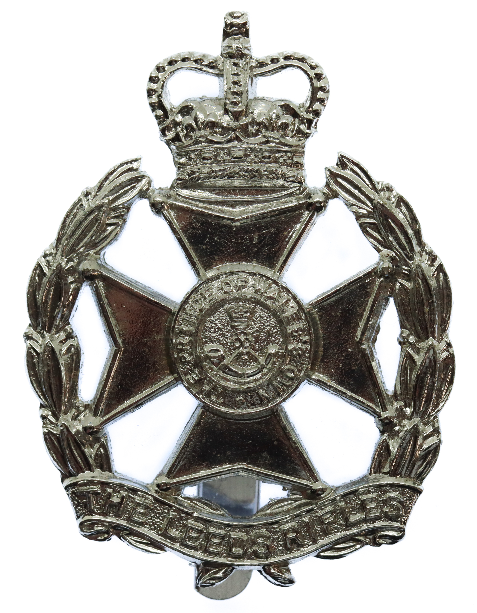 Prince of Wales's Own Regiment of Yorkshire (Leeds Rifles) Anodised (Staybrite) Cap Badge 