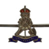 Pioneer Corps Sterling Silver & Enamel Sweetheart Brooch/Tie Pin - King's Crown