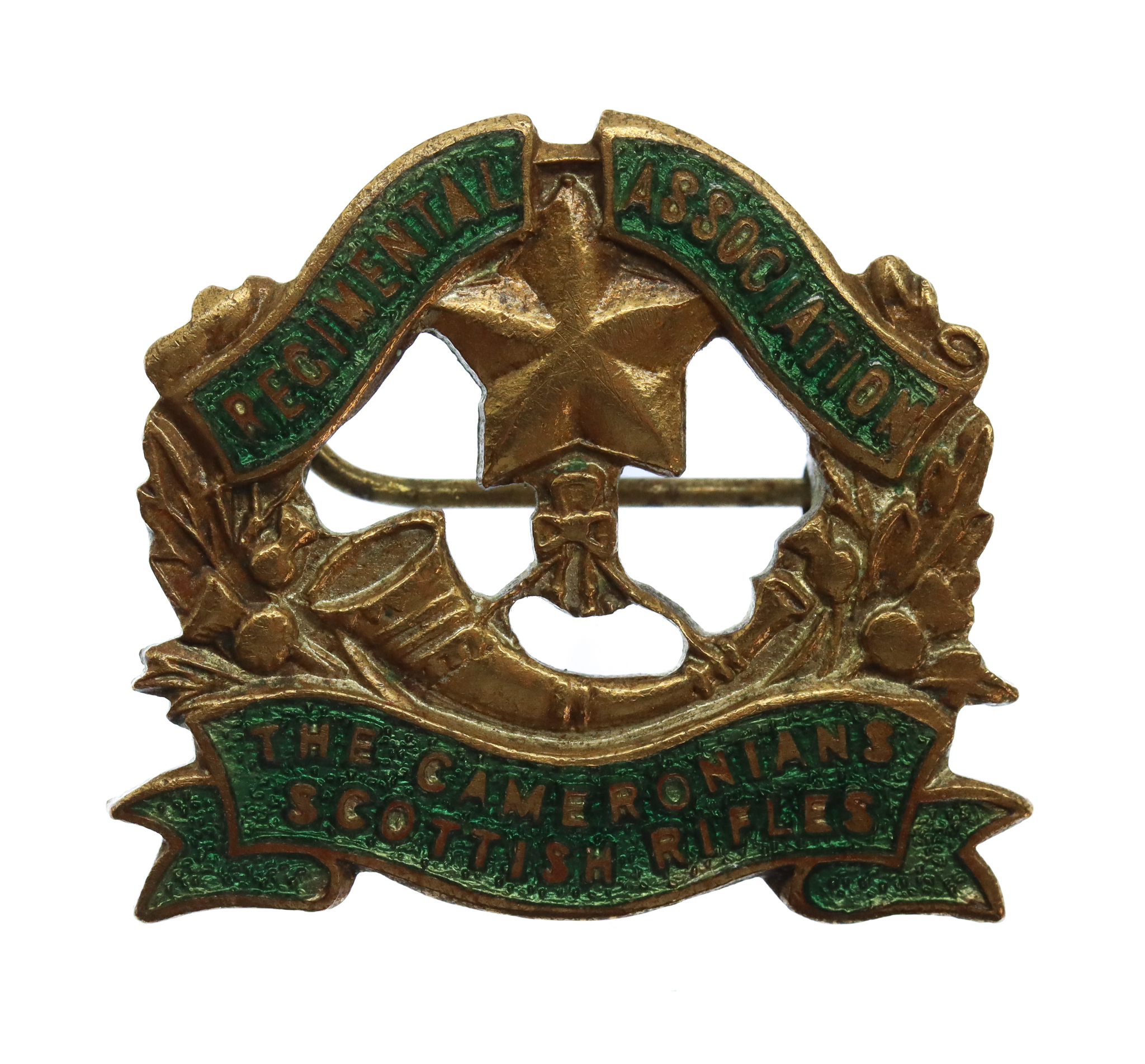 The Cameronians (Scottish Rifles) Regimental Association Enamelled Lapel Pin Badge