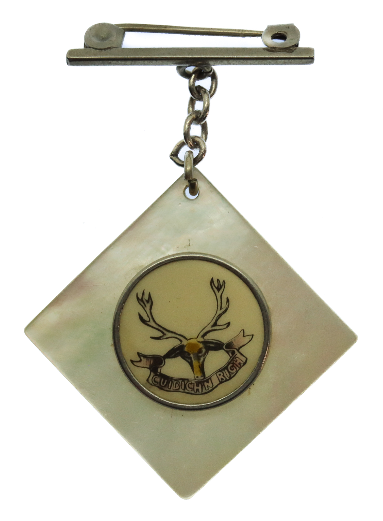 Seaforth Highlanders Mother of Pearl Pendant Sweetheart Brooch
