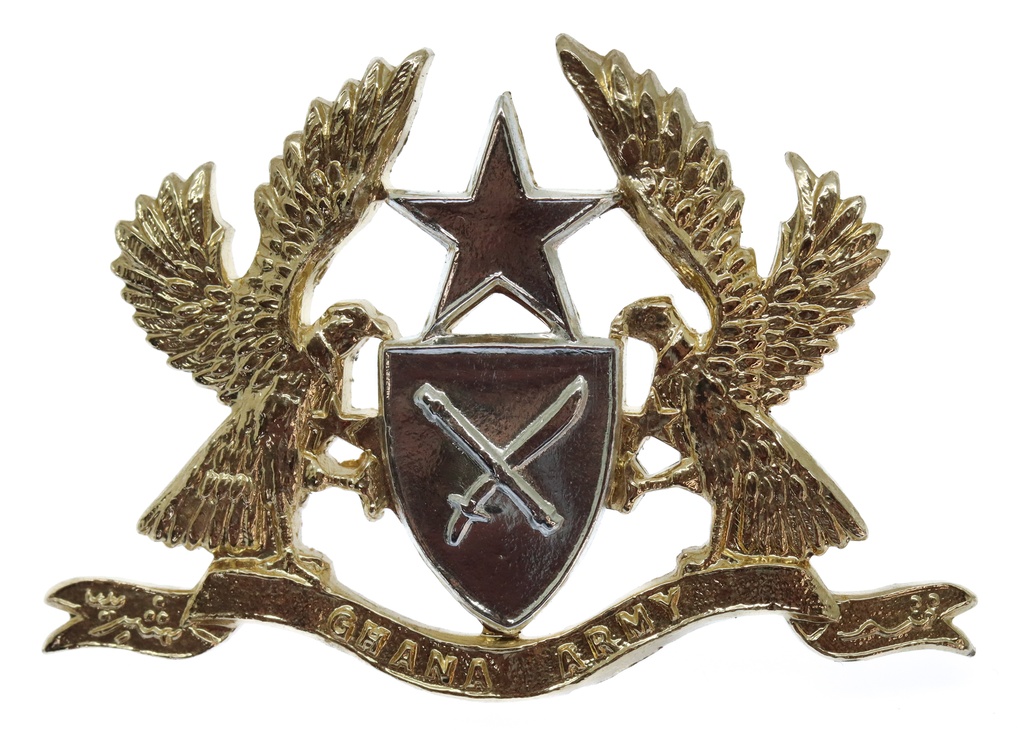 Ghana Army Anodised (Staybrite) Cap Badge
