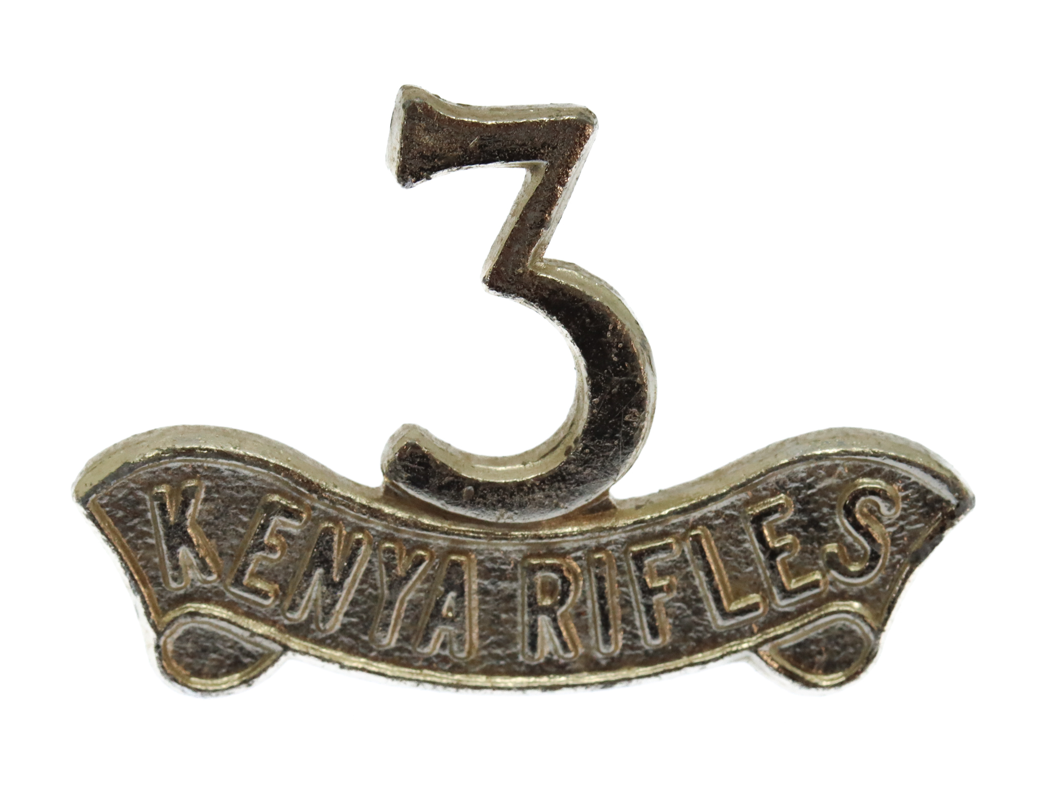 3rd Kenya Rifles Anodised (Staybrite) Cap Badge