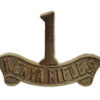 1st Kenya Rifles Anodised (Staybrite) Cap Badge