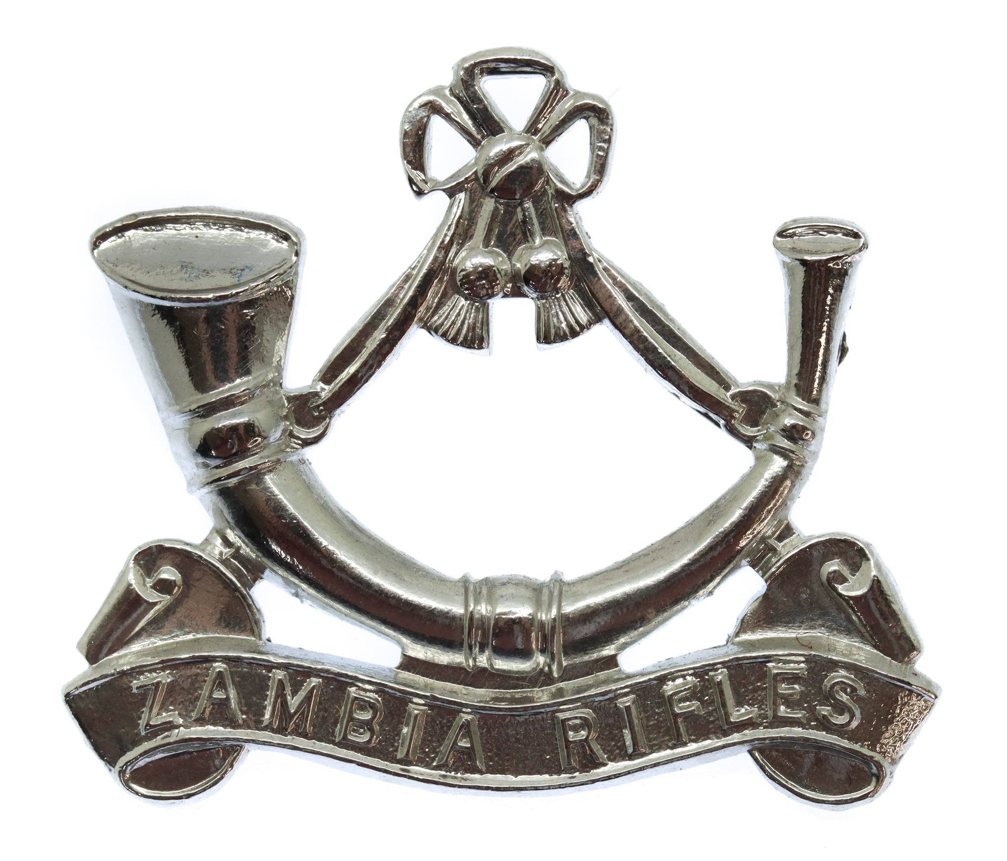 Zambia Rifles Anodised (Staybrite) Cap Badge