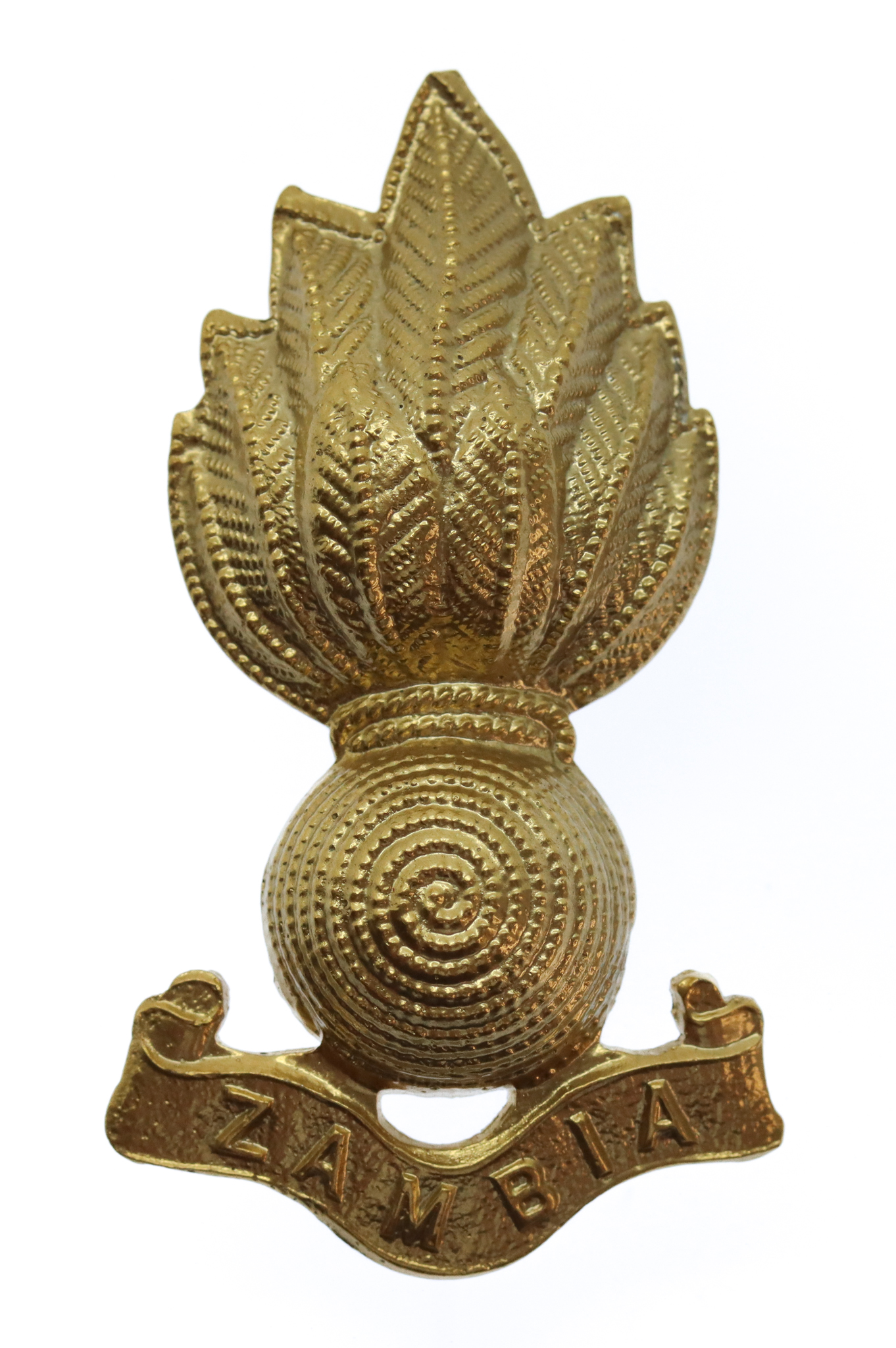 Zambia Engineers Anodised (Staybrite) Cap Badge
