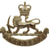 Rhodesia & Nyasaland Staff Corps Anodised (Staybrite) Cap Badge - Queen's Crown