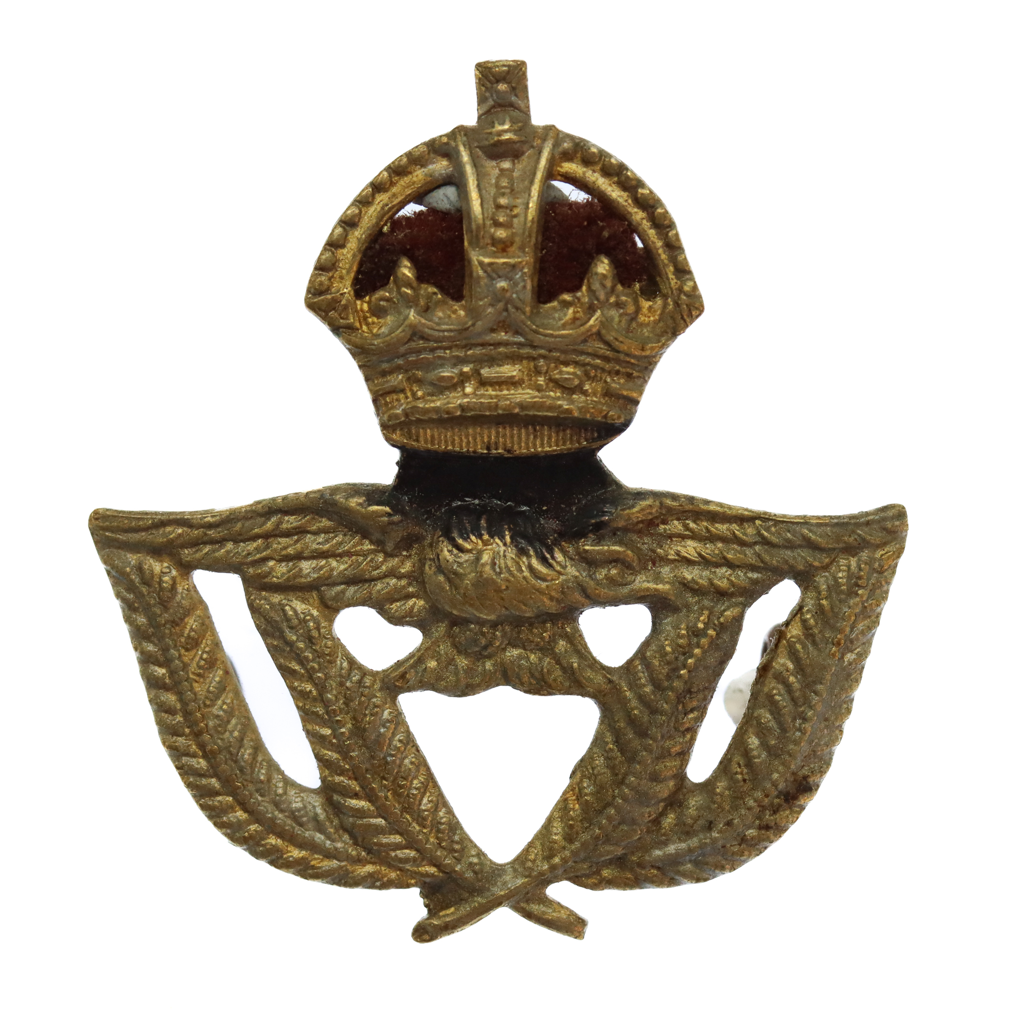 Royal Air Force (R.A.F.) Warrant Officer's Beret Badge - King's Crown