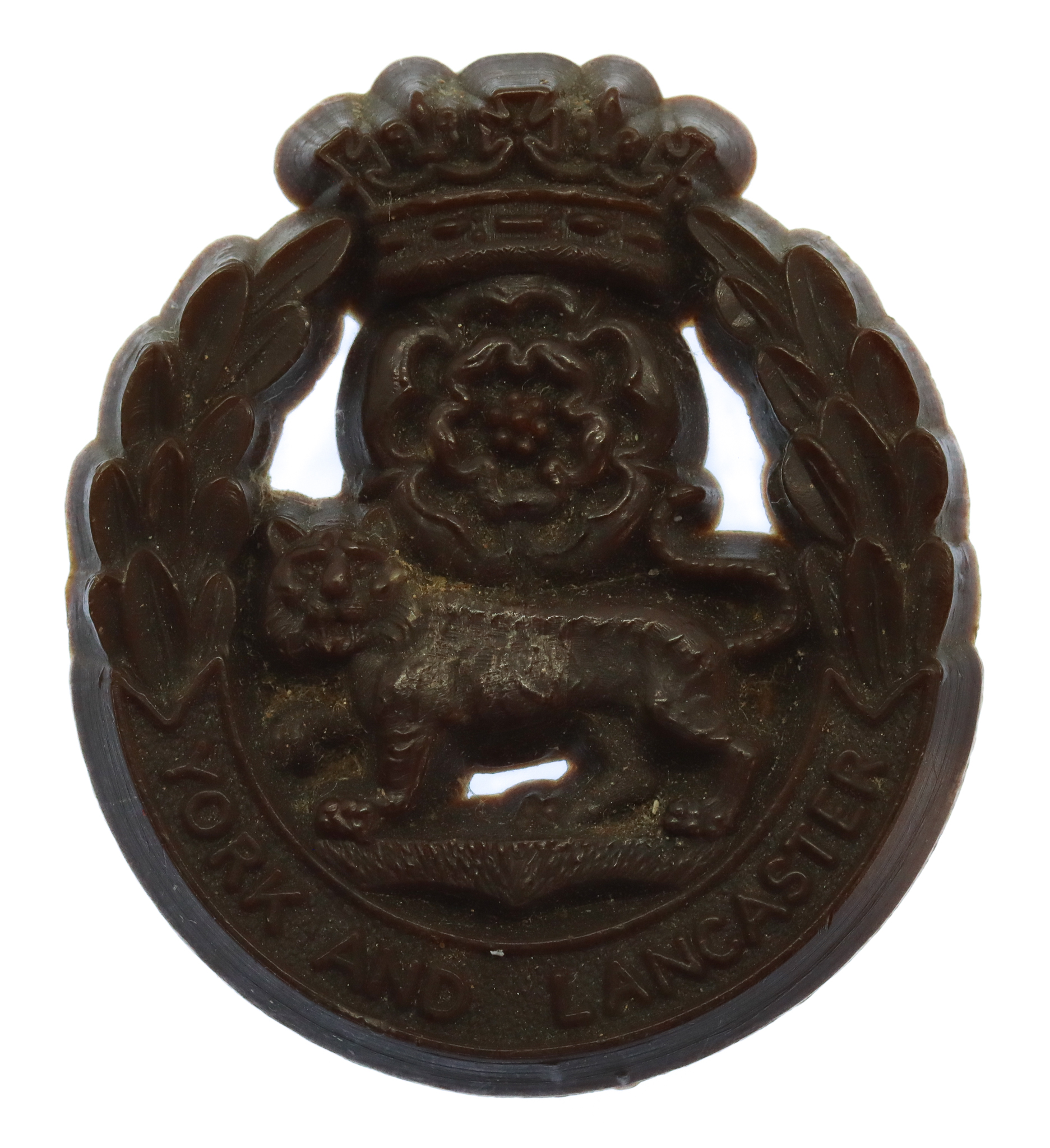 York & Lancaster Regiment WW2 Plastic Economy Cap Badge