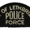 Canadian City of Lethbridge Police Force Cloth Patch Badge