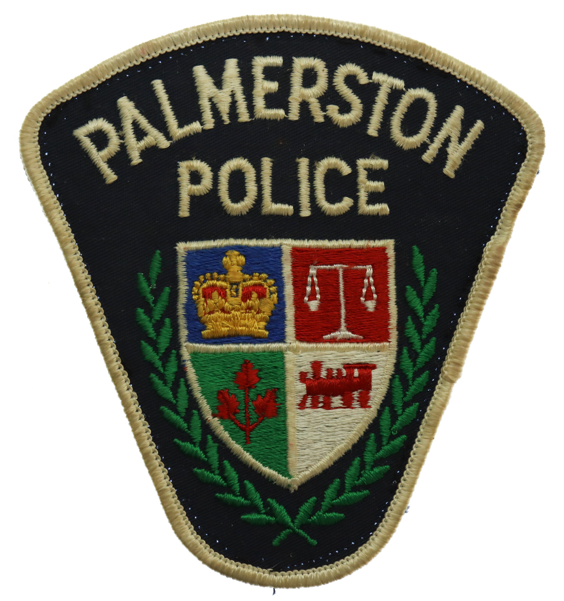 Canadian Palmerston Police Cloth Patch Badge