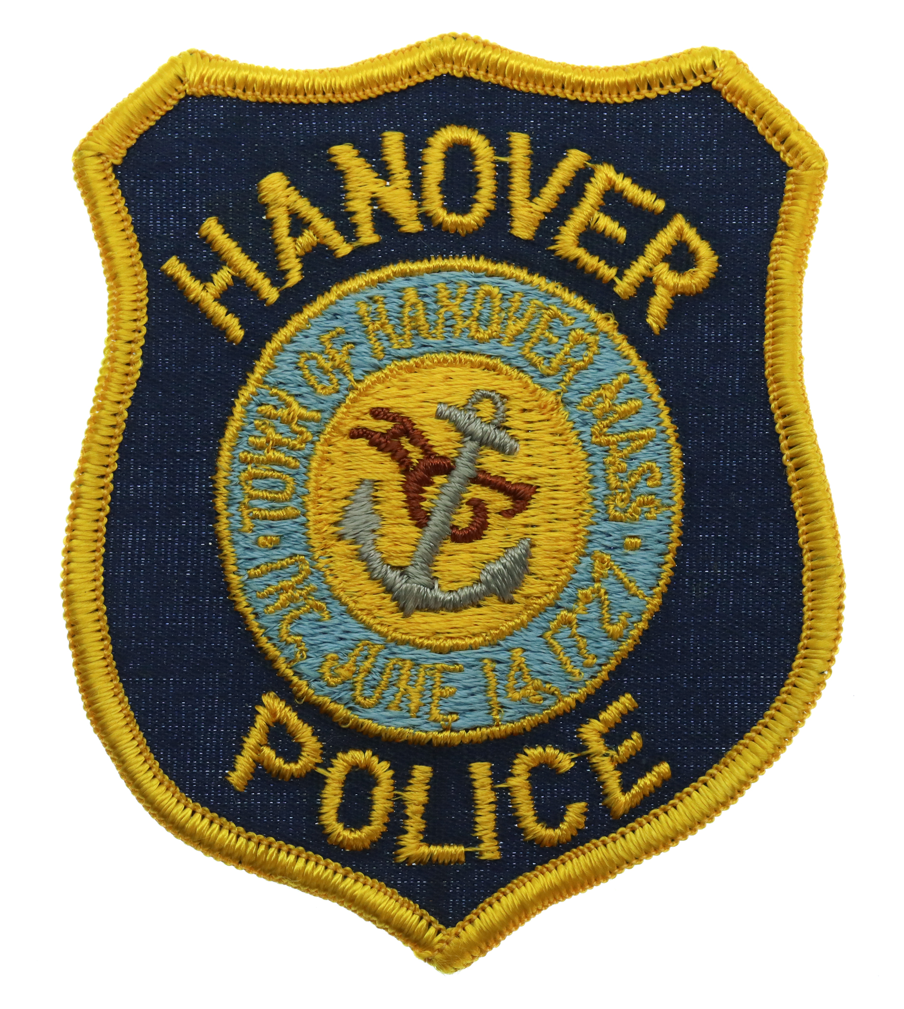 United States Hanover Police Cloth Patch Badge