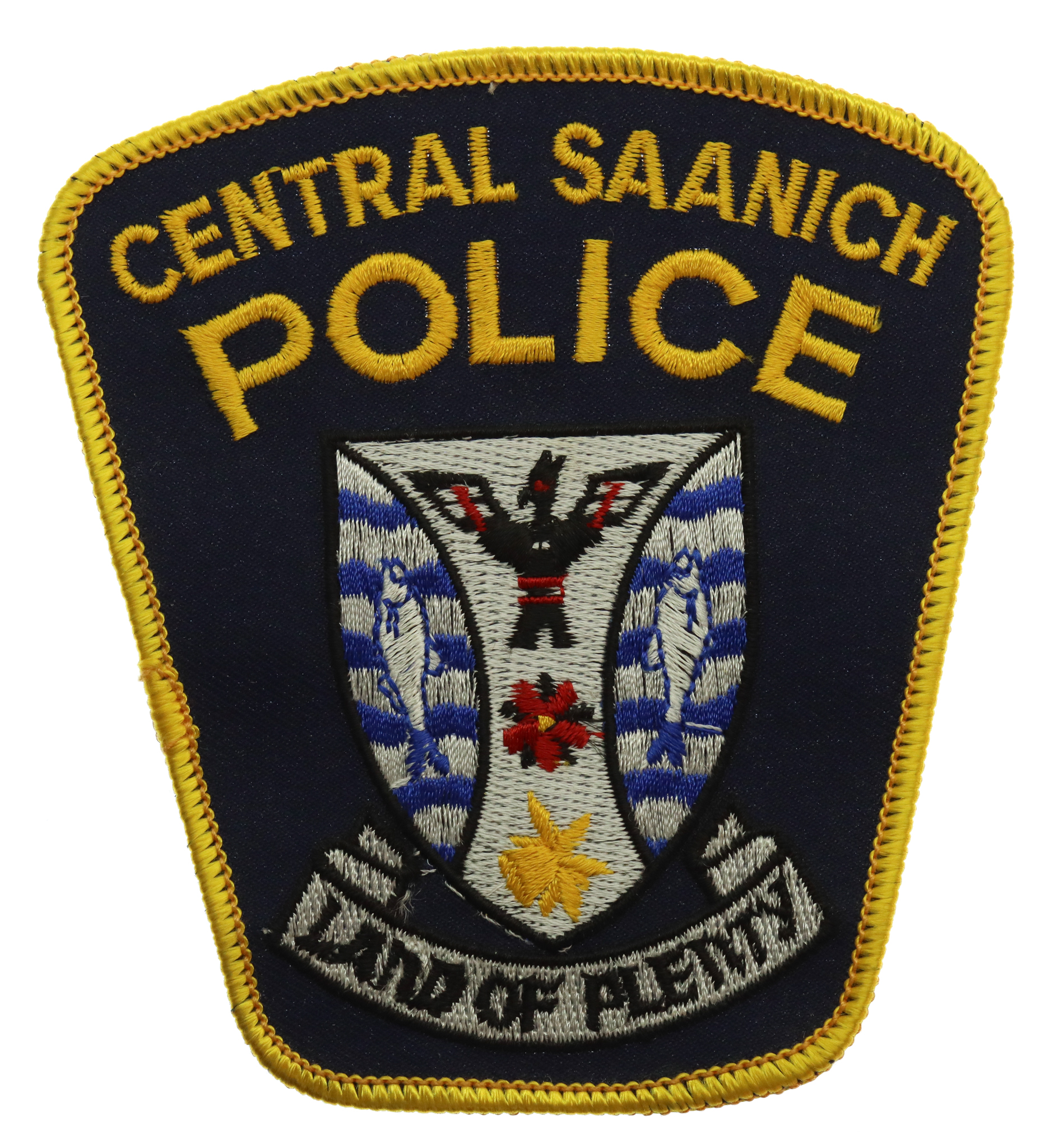Canadian Central Saanich Police Cloth Patch Badge