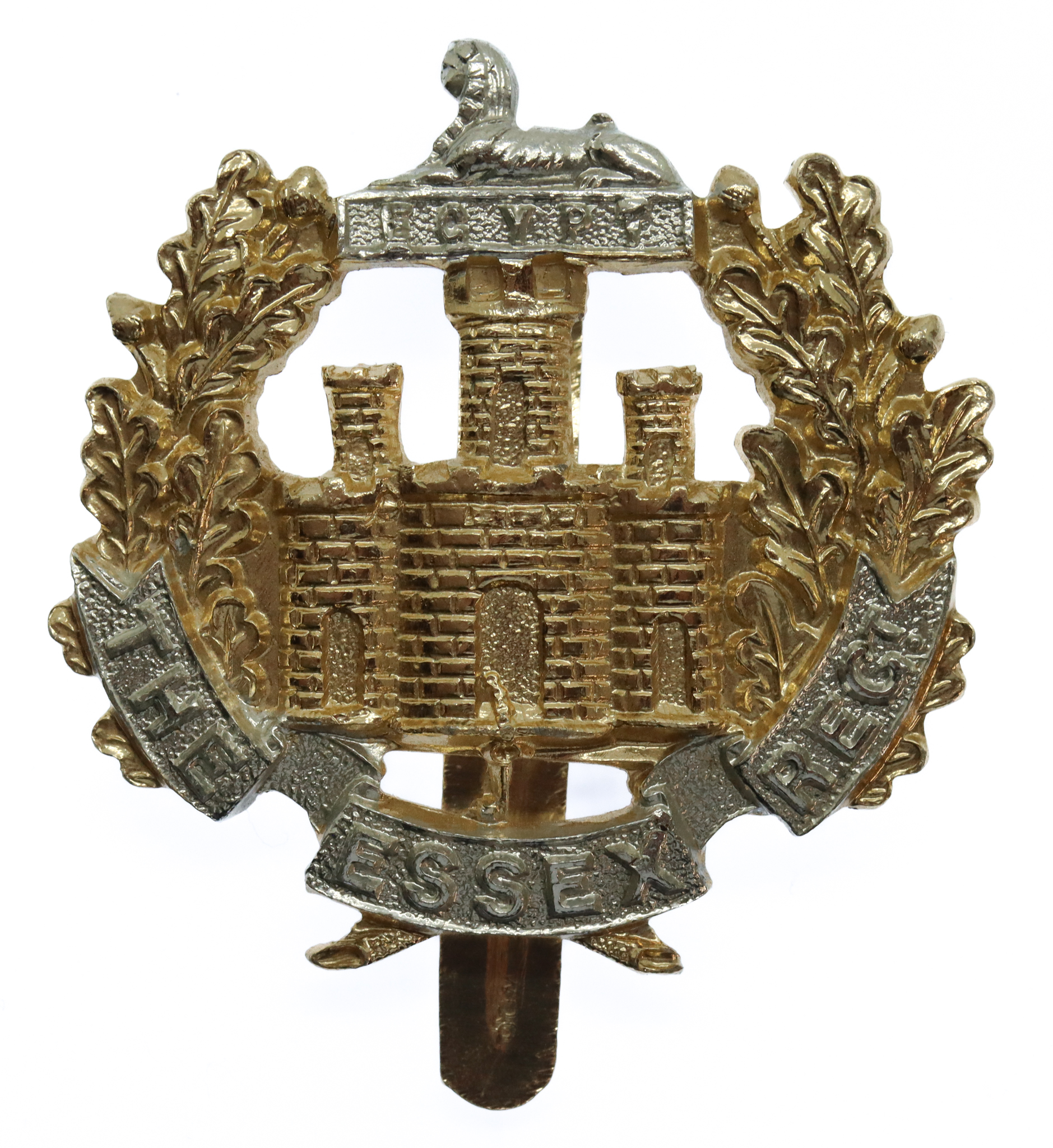 Essex Regiment Anodised (Staybrite) Cap Badge