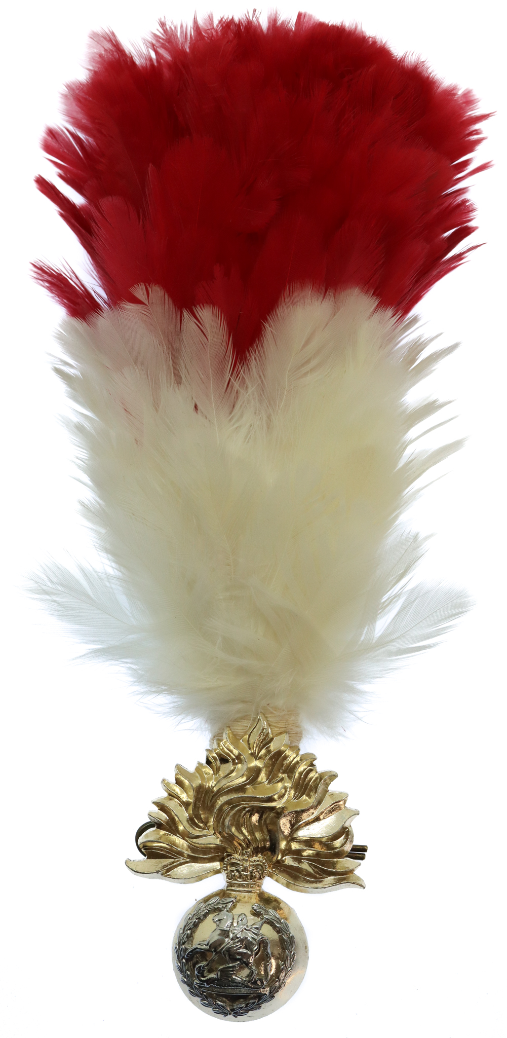 Royal Regiment of Fusiliers Anodised (Staybrite) Cap Badge with Feather Hackle