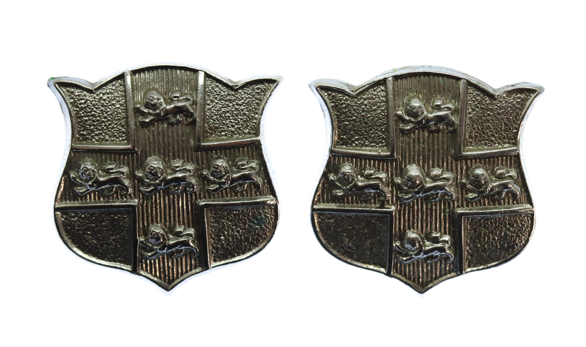 Pair of York City Police Collar Badges