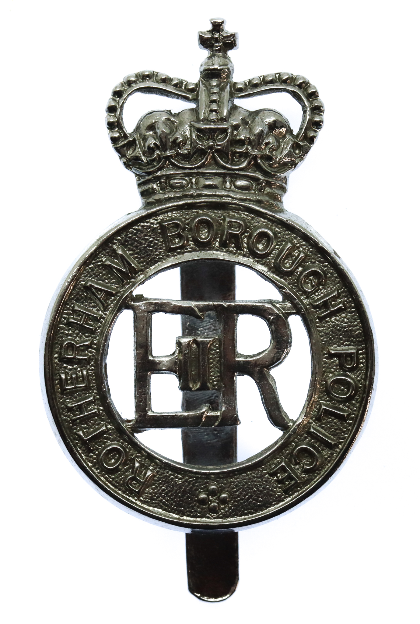 Rotherham Borough Police Cap Badge - Queen's Crown