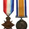 WW1 1914-15 Star and British War Medal - Pte. J. McCann, 6th Bn. East Lancashire Regiment - Wounded